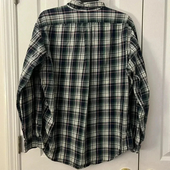 Ralph Lauren Mens Large Blue Green Button Down Shirt - Picture 2 of 5